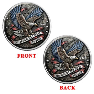 America 250th Anniversary Printed Metal Coin - Personalized Gifts For Patriots 04toqn260226